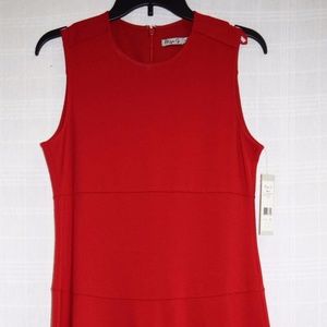 Red fit and flare sleeveless dress NWT