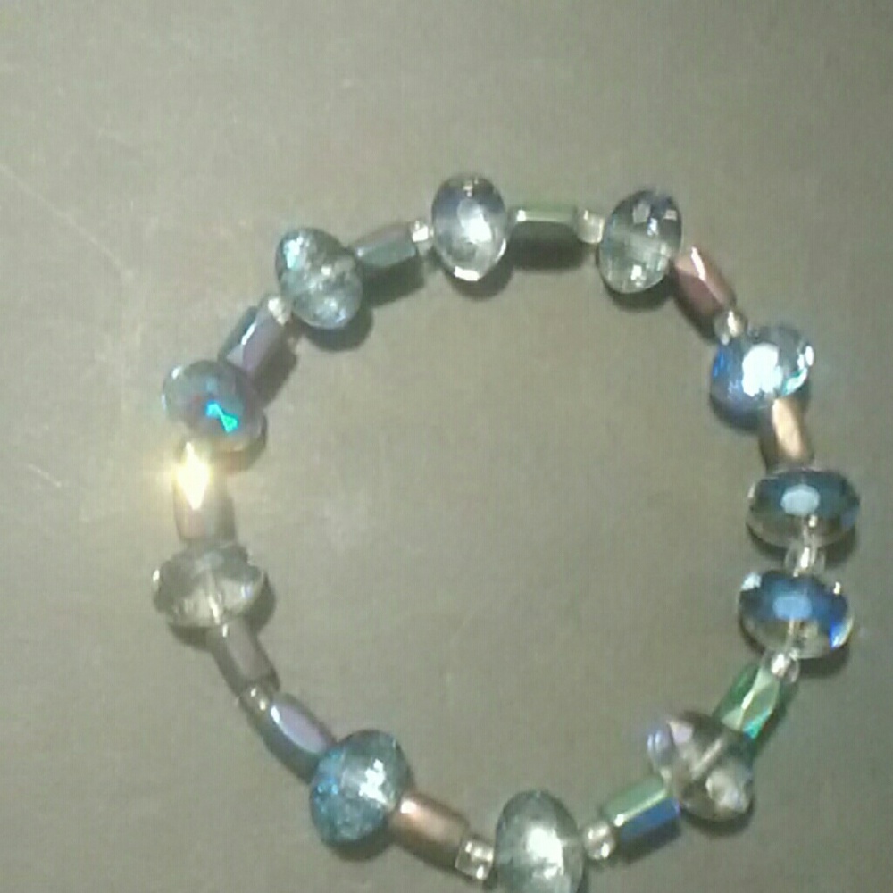 Rainbow hematite bracelet