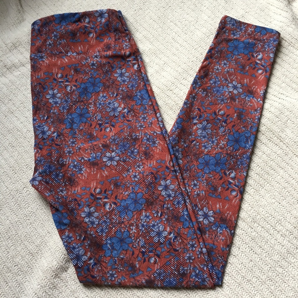 LuLaRoe OS Floral Print Leggings
