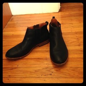 Kork-Ease black leather bootie