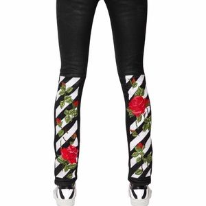 Off White rose embroidered jeans size 29