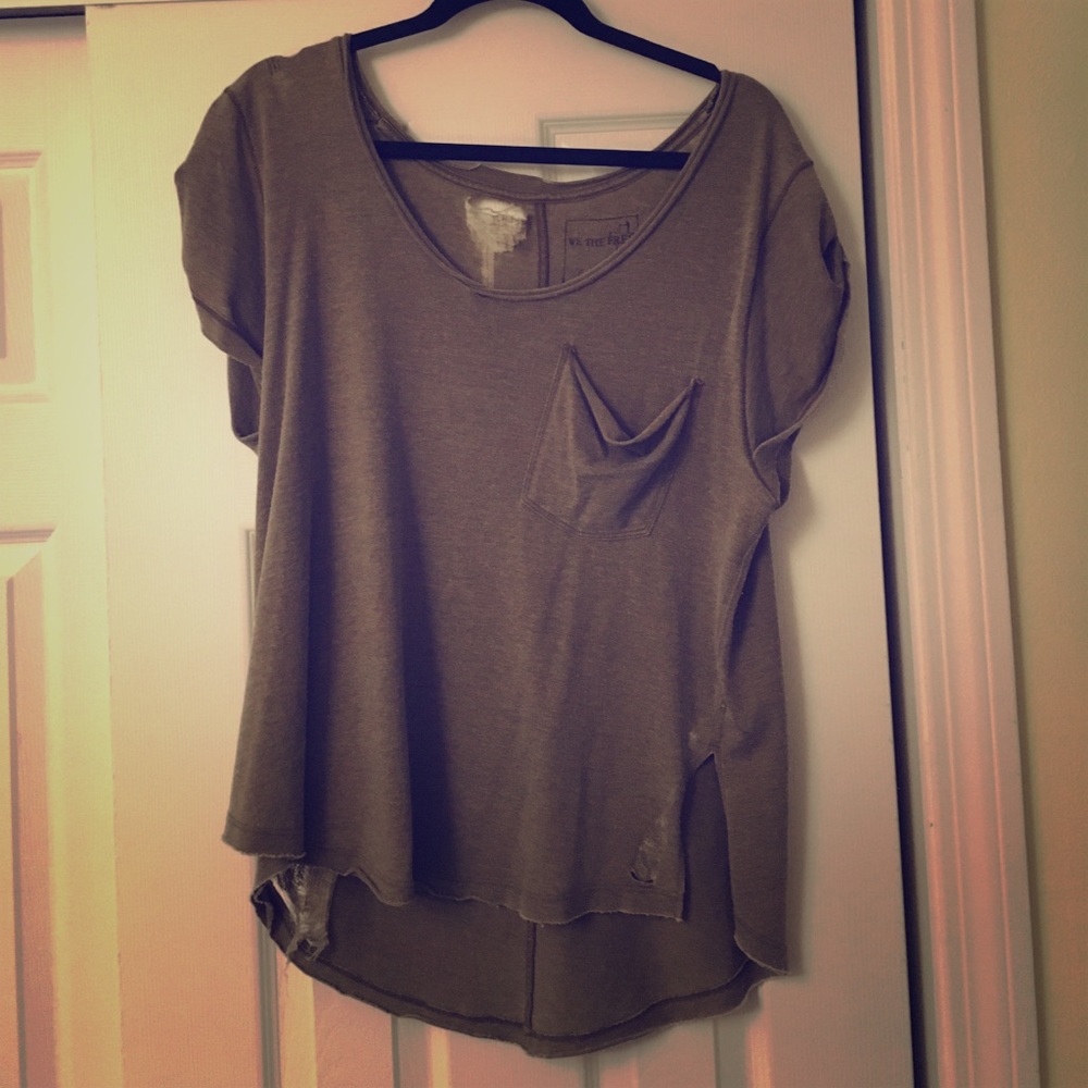 A stylishly casual ripped t-shirt