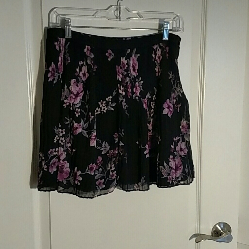 Black & Purple Mini Skirt