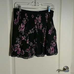 Black & Purple Mini Skirt