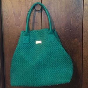 NWT Beautiful teal woven Nine West bag.