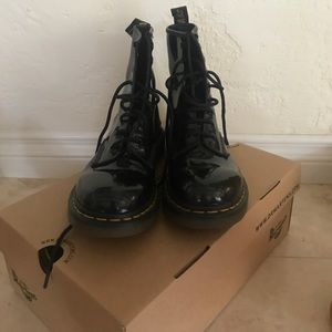 Shiny Doc Marten boots