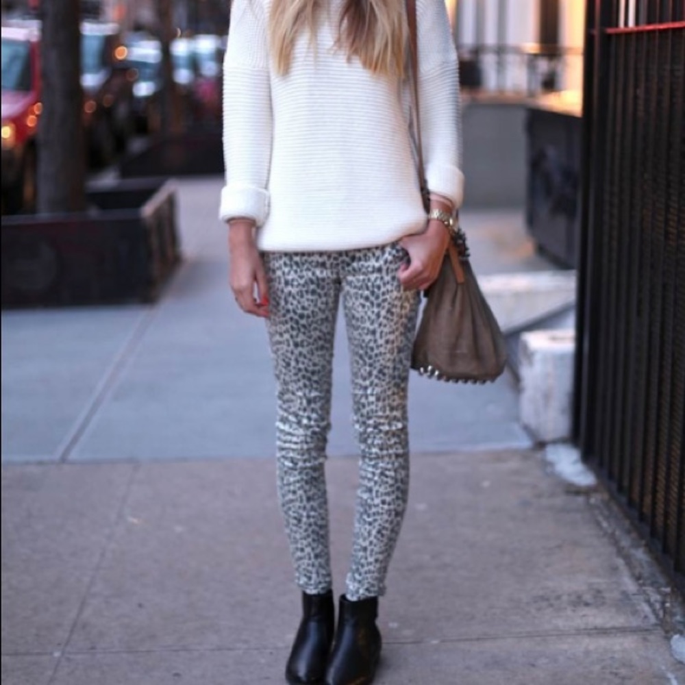 SASS & BIDE Cheetah Print Jeans Size 27