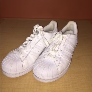 White Adidas Superstars