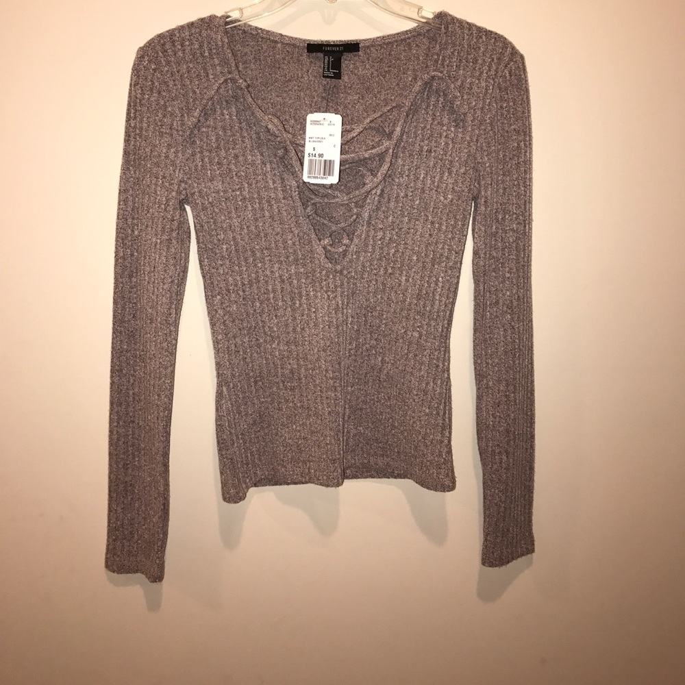 Lace up long sleeve shirt