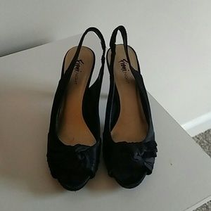 Black Peeptoe Heels