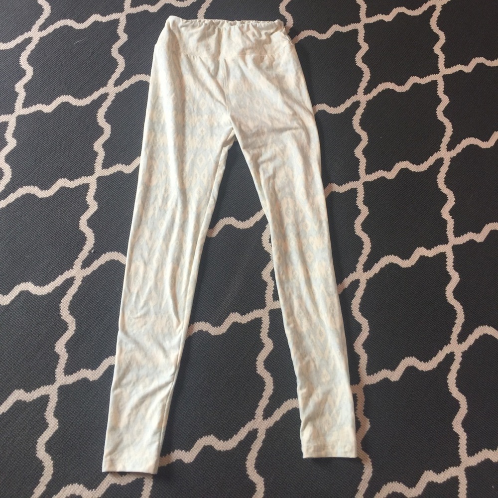 Lularoe aqua Aztec print leggings os