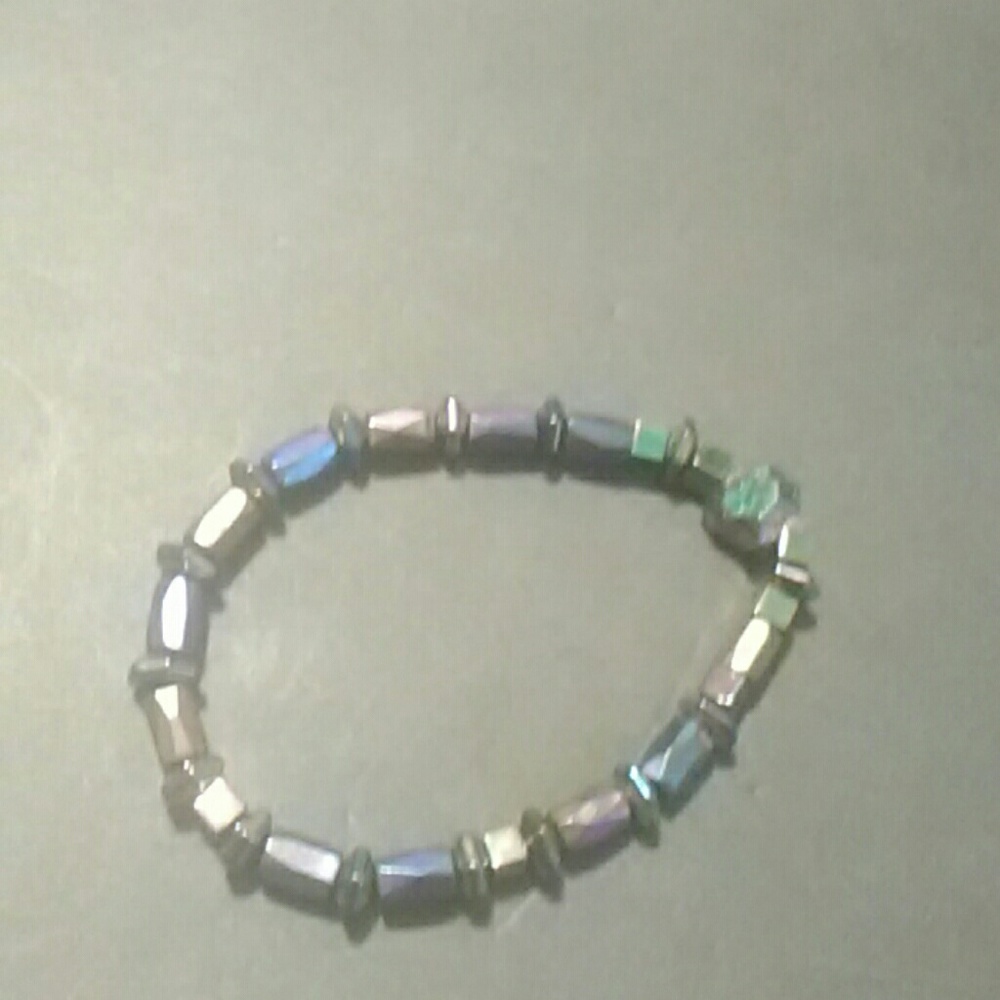 Rainbow hematite bracelet