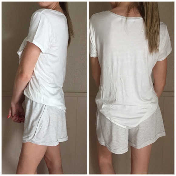 💥BLOWOUT SALE💥Softest Light Grey Tulip Shorts - Picture 2 of 5