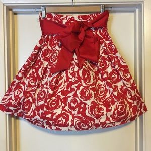 Forever 21 Floral Print Full Skirt