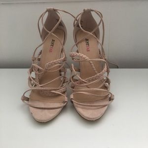 Lace Up Blush Heel