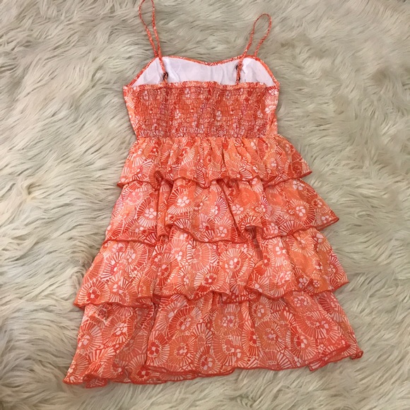 Aeropostale orange ruffle tank dress - Picture 3 of 4