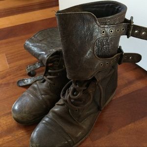 ALL SAINTS Damisi Genuine Leather Combat Boot