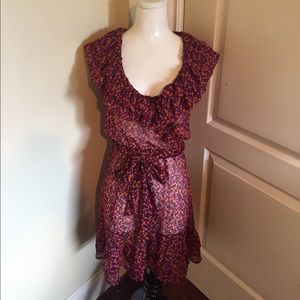 Floral&Ruffles Sheer dress