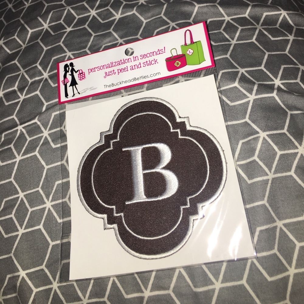 Peel and stick letter B