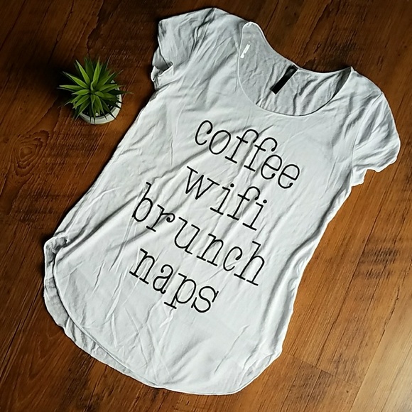 Tops - 💕 Coffee Wi-Fi Brunch Naps Graphic T-Shirt 💕