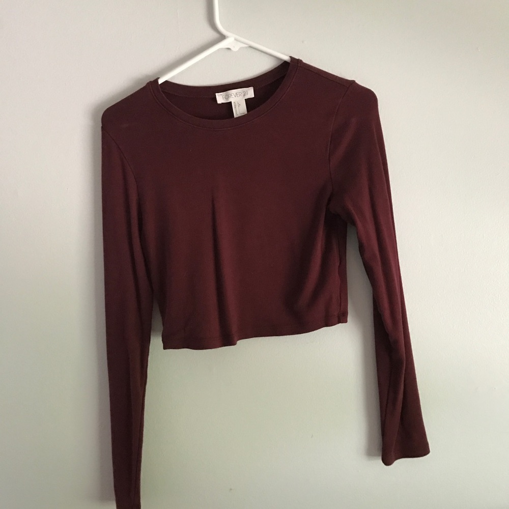 Maroon crop top