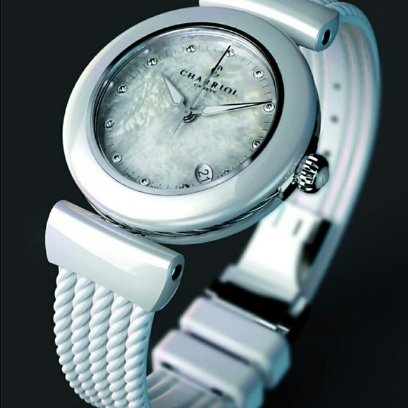 Phillipe Charriol AEL ceramic diamond watch NWT - Picture 2 of 9