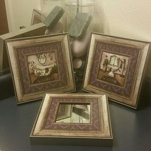 Cute bathroom decor frames
