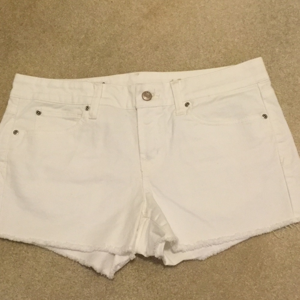 Gap white jean shorts