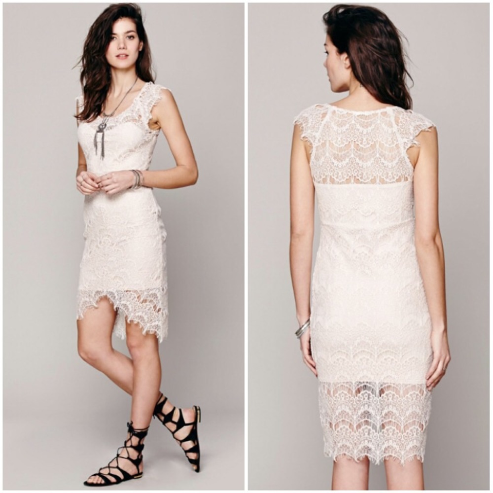 1 Left‼️NWT Free People Peekaboo Dress-Sand Dollar