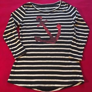 💝$5 BUNDLED Crown & Ivy Anchor 3/4 Sleeve Tee