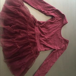 Maroon tutu layering dress