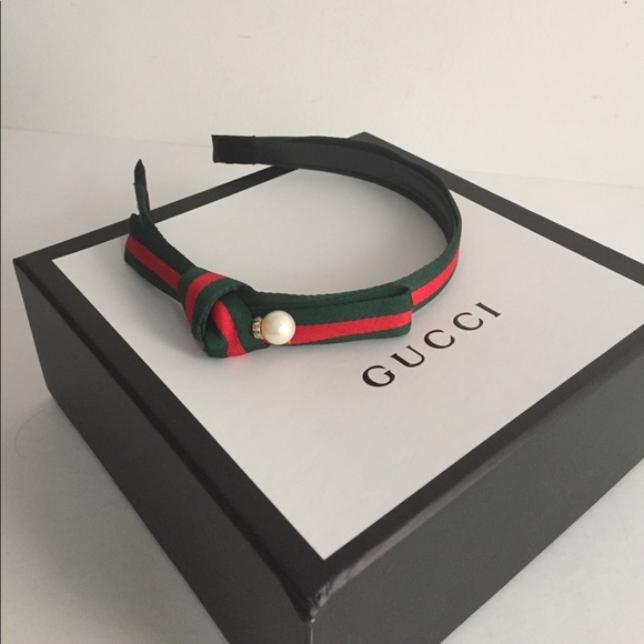 Gucci Style Web Pearl Women Headband New - Picture 1 of 4