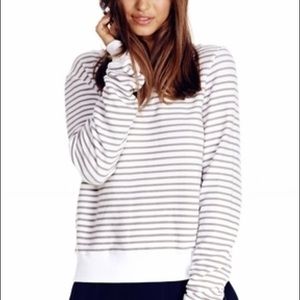 Wildfox V-Neck Striped Baggy Jumper