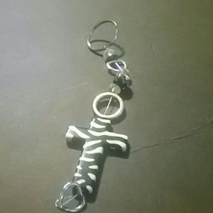 Zebra cross key ring