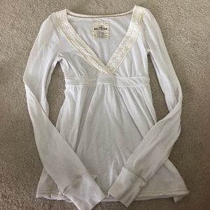 White Hollister Long Sleeve Top