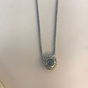 David Yurman blue topaz necklace