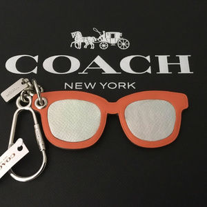 NWT COACH ORANGE POP ART SUNGLASSES KEYCHAIN/CHARM