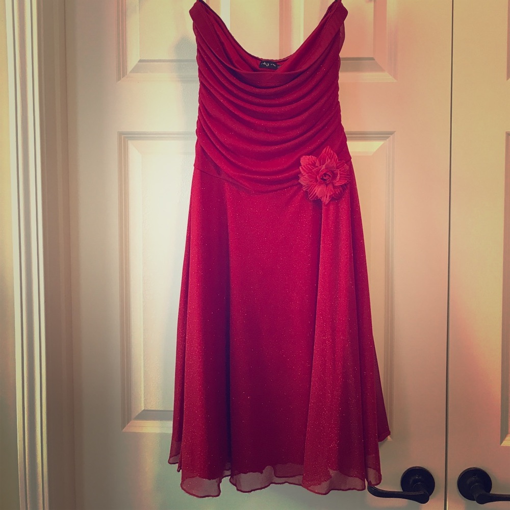 Sparkly Red Cocktail Dress