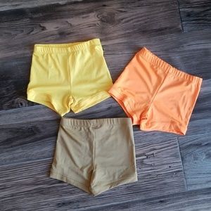 New Shorteez XXS 2-3 Bright Yellow, Orange, Tan