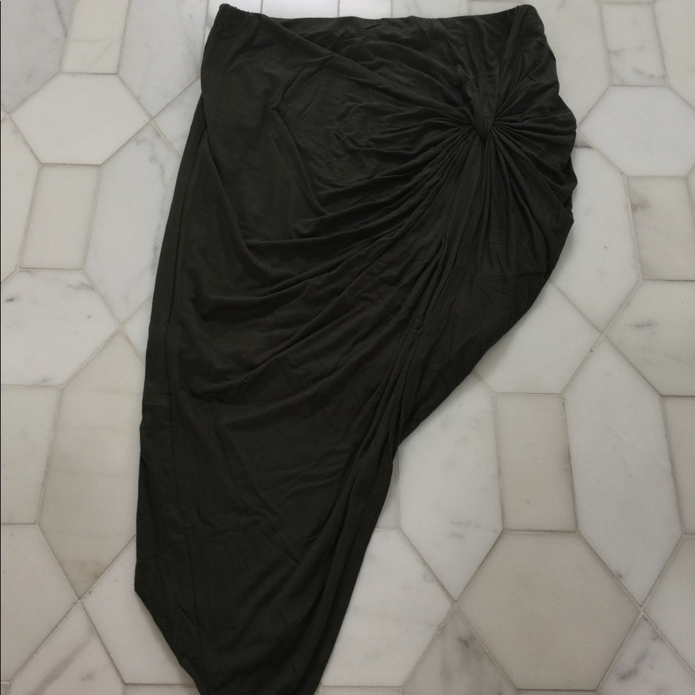 Army green skirt