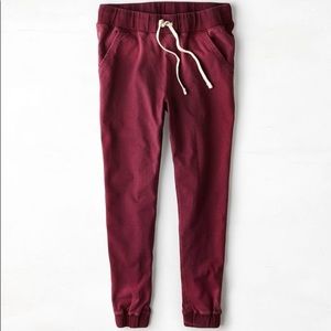 AEO Maroon Joggers
