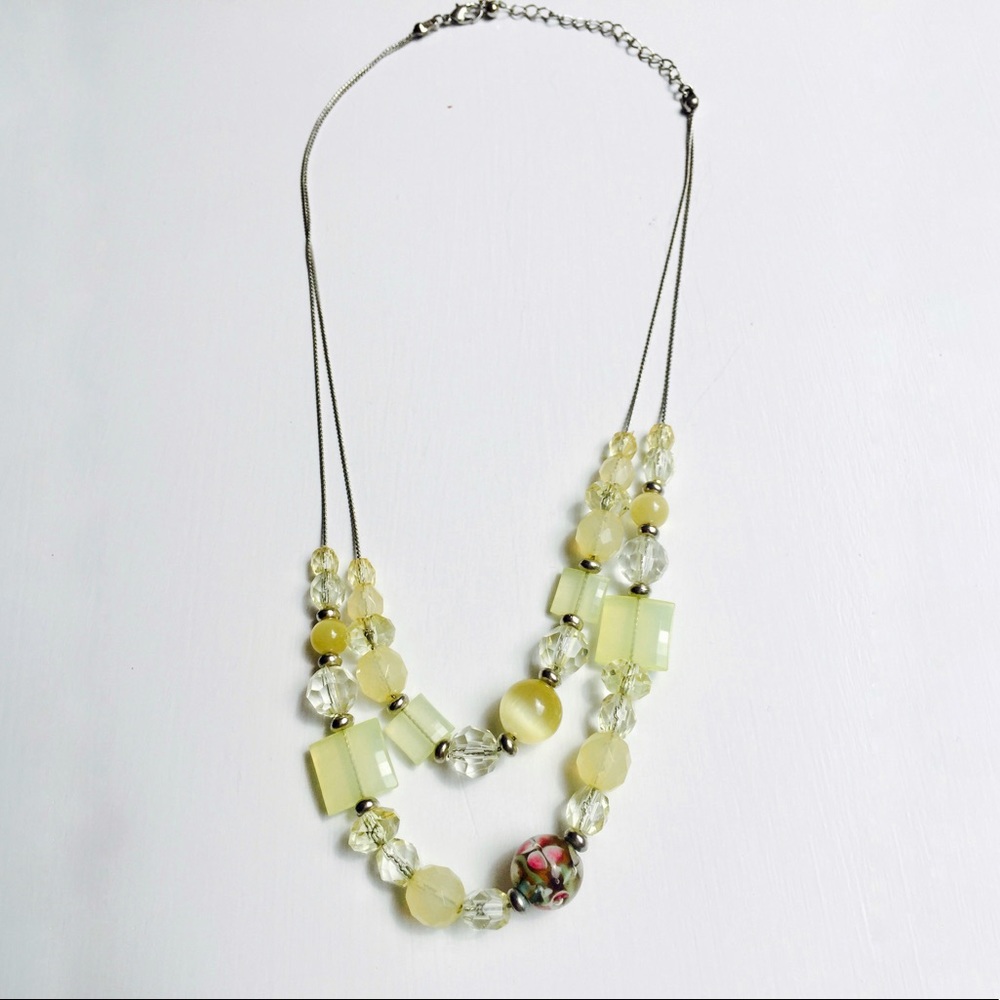 Glass bead necklace