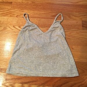 Brandy Melville Tank - gray and white