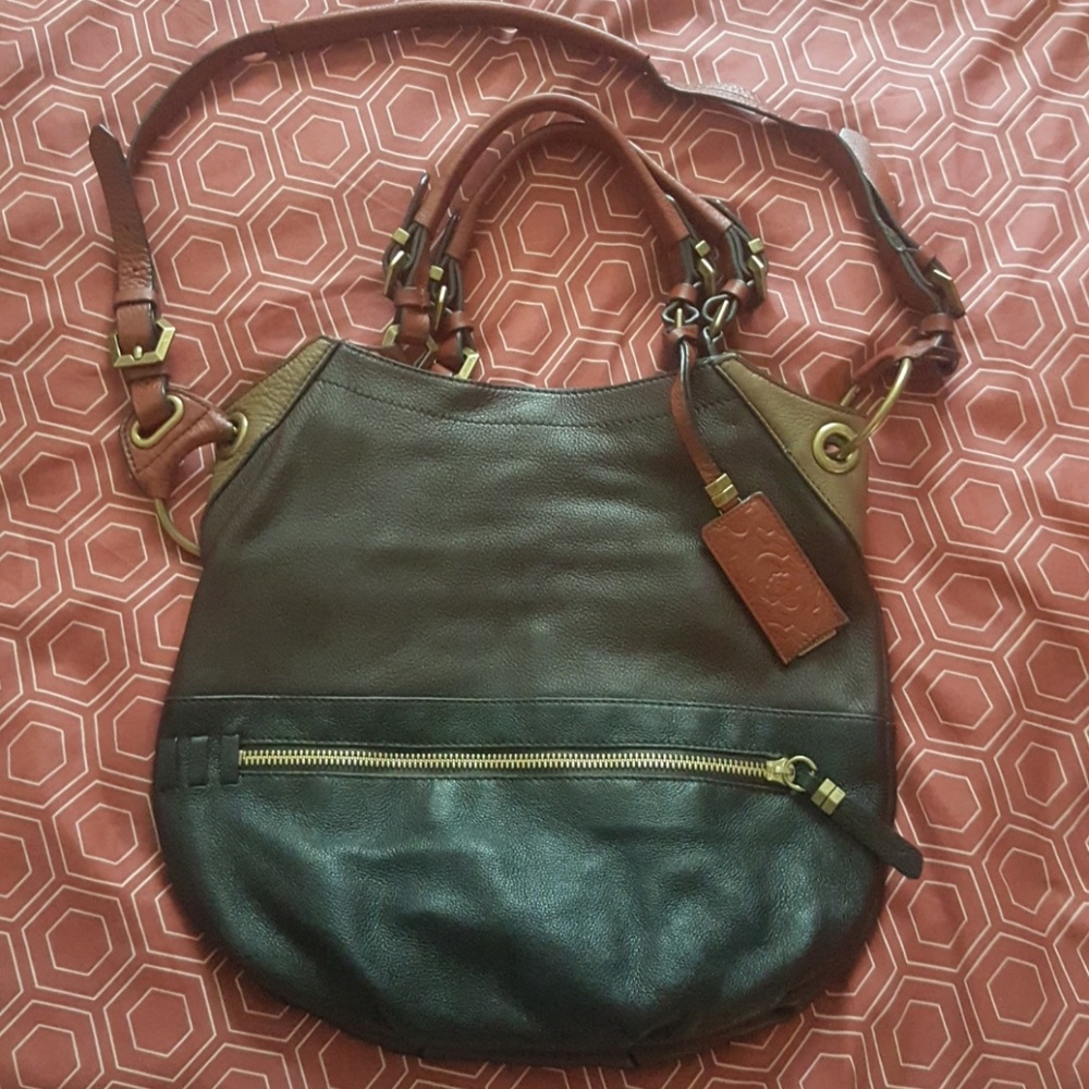 Oryany Sydney Colorblock Shoulder Hobo Handbag