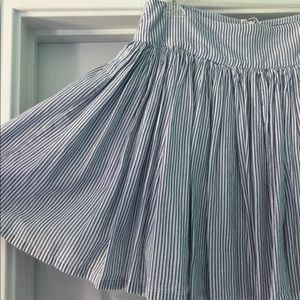 French Connection Striped Skirt (Blue/White)