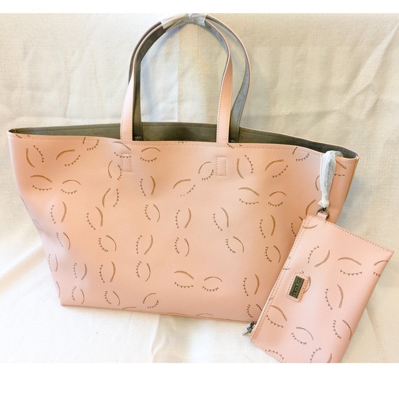 New Deux Lux Eyebrow Eyelash Tote & Pouch in Blush - Picture 3 of 8