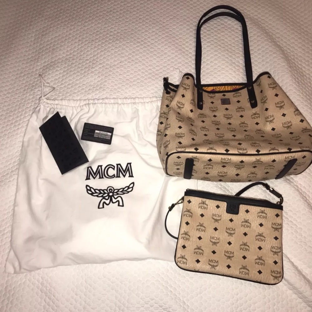 Mcm reversible women's authentic purse