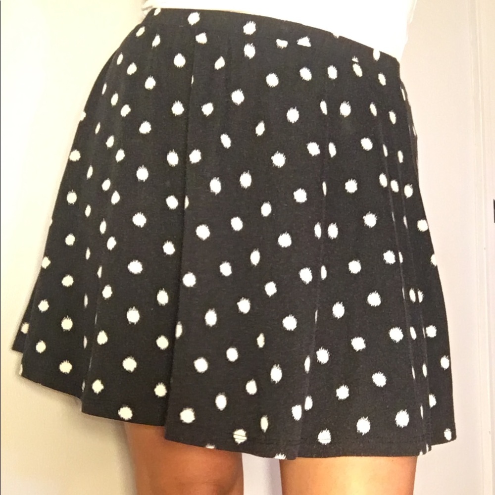 Polka dot black skirt