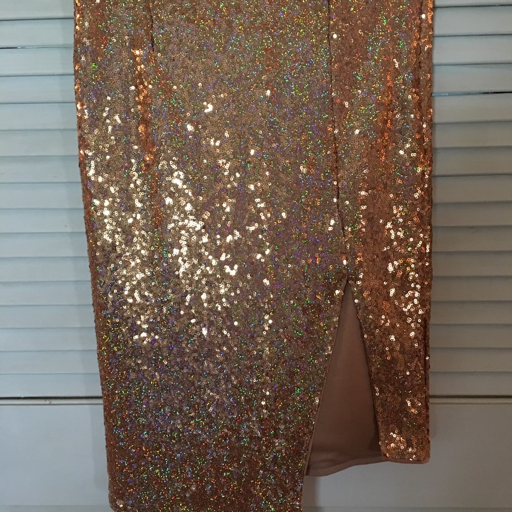 Cocktail Multi-color Asymmetrical Gold Skirt