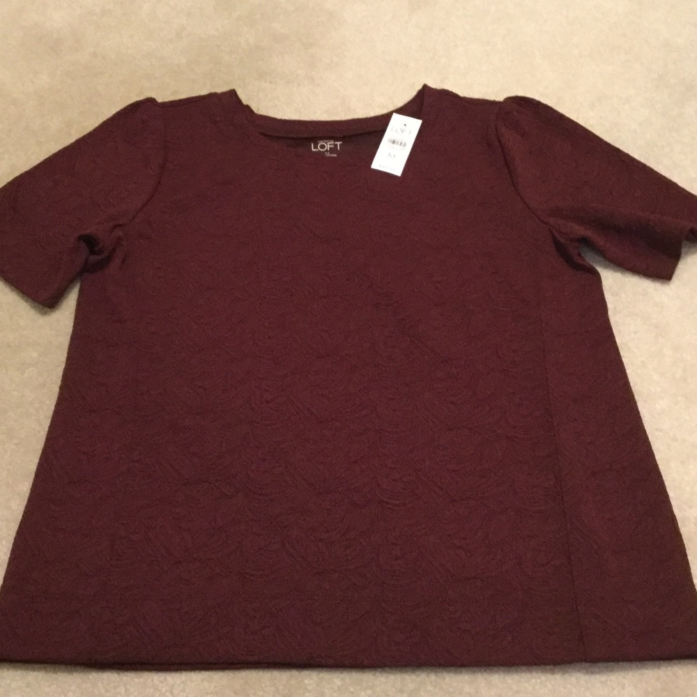 LOFT wine colored shirt - NWT